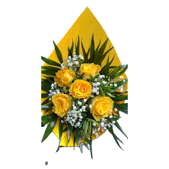 5 Szálas rózsacsokor kör